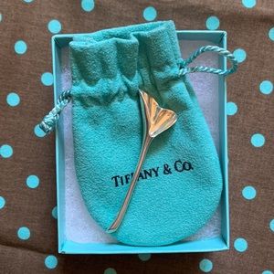 Tiffany & Co. Sterling Silver Ginkgo Leaf Brooch : Original Rare Vintage Design